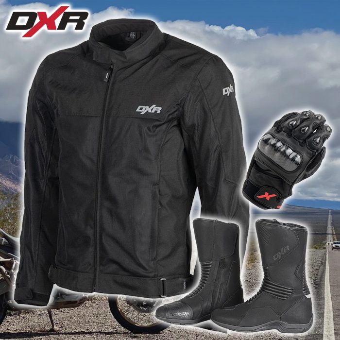 DXR R Stream Evo Textile Jacket, Skoga Boots & Runner Gloves