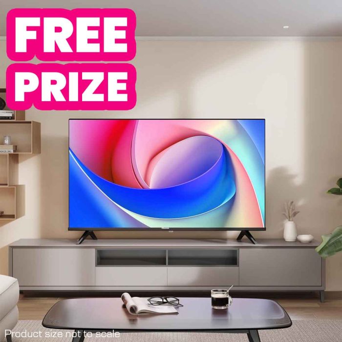 FREE PRIZE - Hisense Smart HD TV