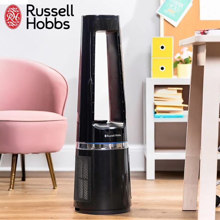 Russell Hobbs Bladeless Fan 2kW & Heater Black with 12 Speed Functions