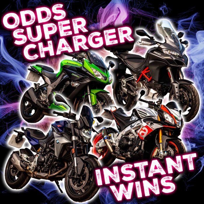 Max Tickets On A Bike Jackpot - Odds Supercharger (1 in 5 wins) - 200+ Instant Wins