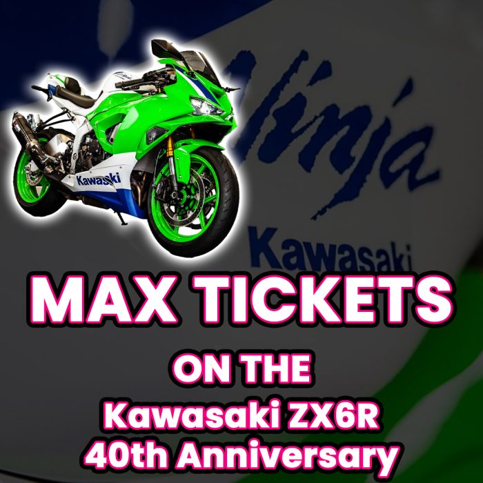 Win Max Tickets on The Kawasaki ZX6R 40th Anniversary