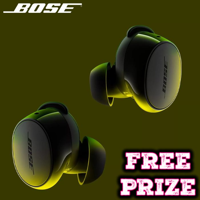 FREE PRIZE - BOSE QuietComfort Wireless Bluetooth Noise-Cancelling Earbuds - Black