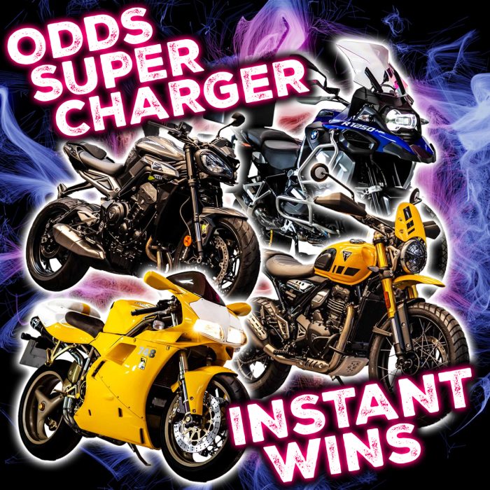Max Tickets On A Bike Jackpot - Odds Supercharger (1 in 5 wins) - 200+ Instant Wins