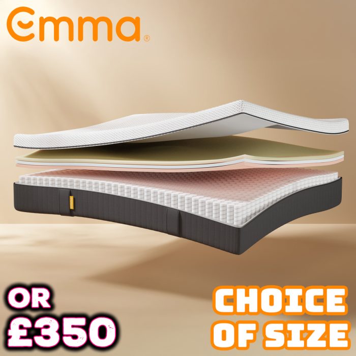 Emma Hybrid Premium Roll Packed Mattress - Choice of Size