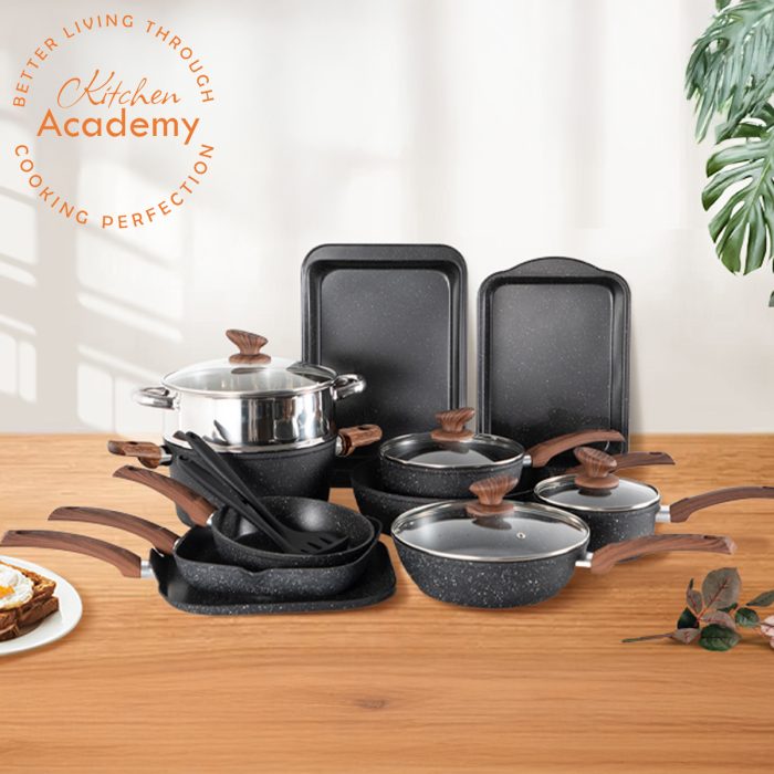 Kitchen Acadamy 17 Piece Non-Stick Kitchen Set - Colour Choice