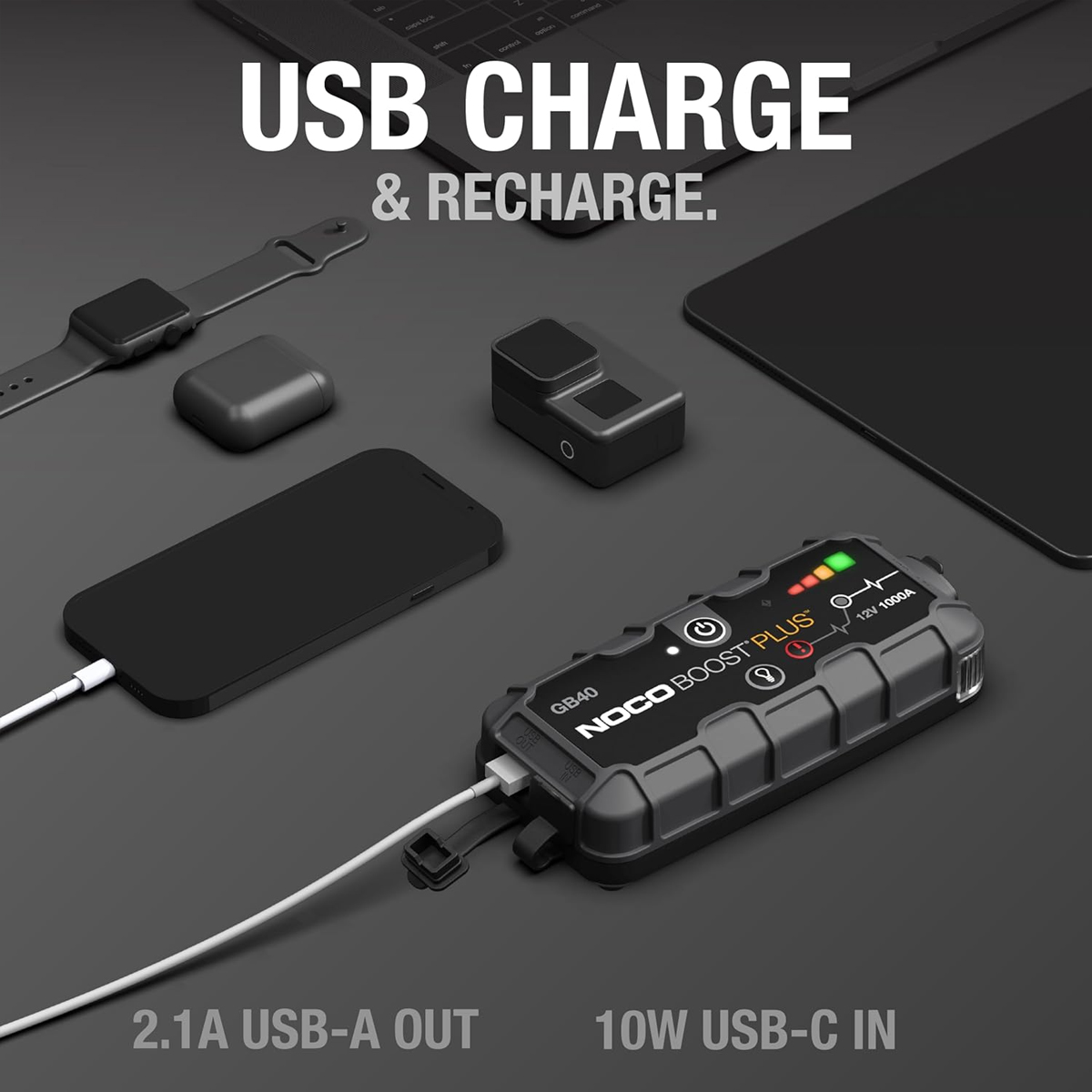 Noco Boost x 12v Portable Lithium Car/Bike Jump Starter – Powerbank Charger & Leads - Image 4