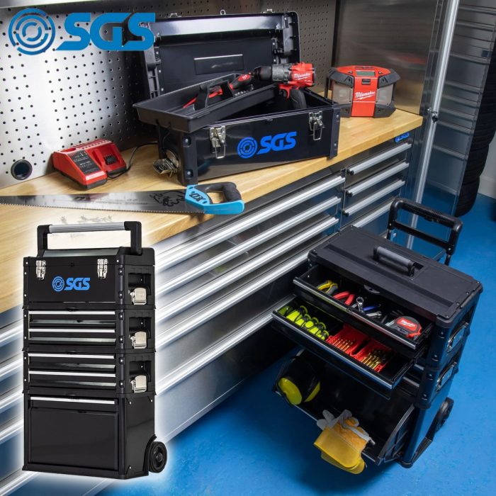 SGS 4 Part Stackable Wheeled Tool Box