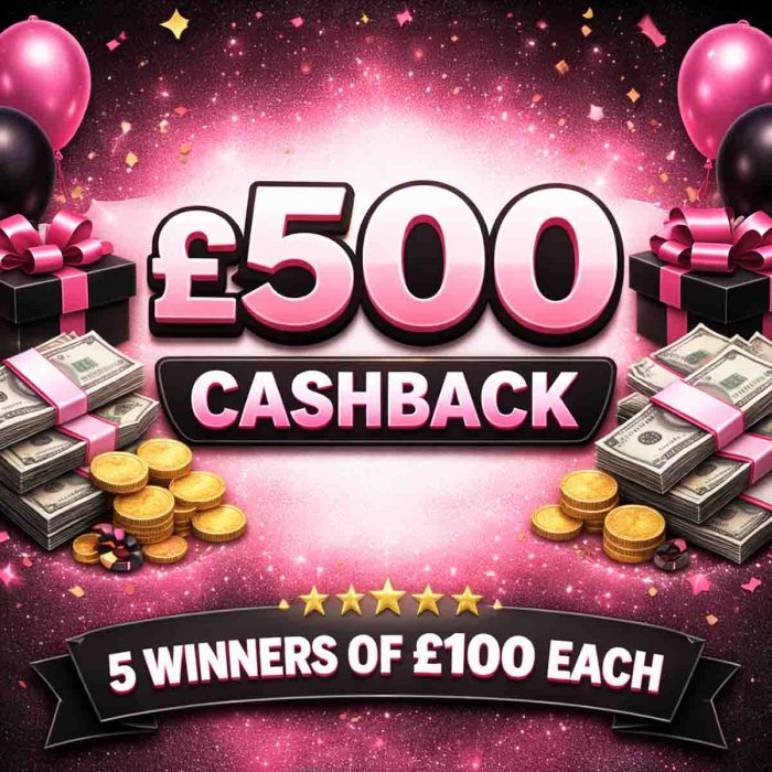 FREE PRIZE - £500 Site Credit - x5 Winners of £100