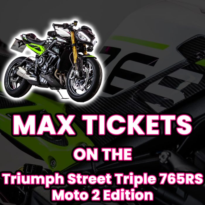 Win Max Tickets on The Triumph Street Triple 765RS Moto 2 Edition