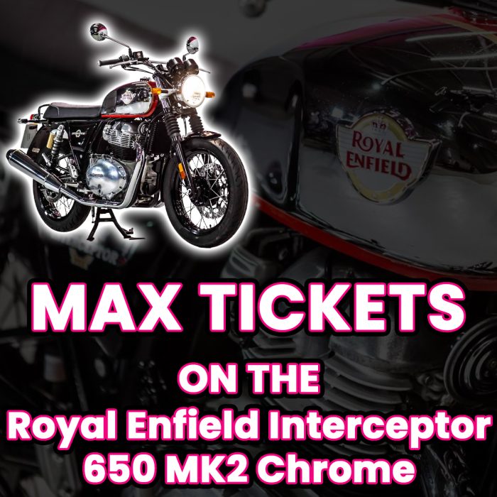 Win Max Tickets on The Royal Enfield Interceptor 650 MK2 Chrome