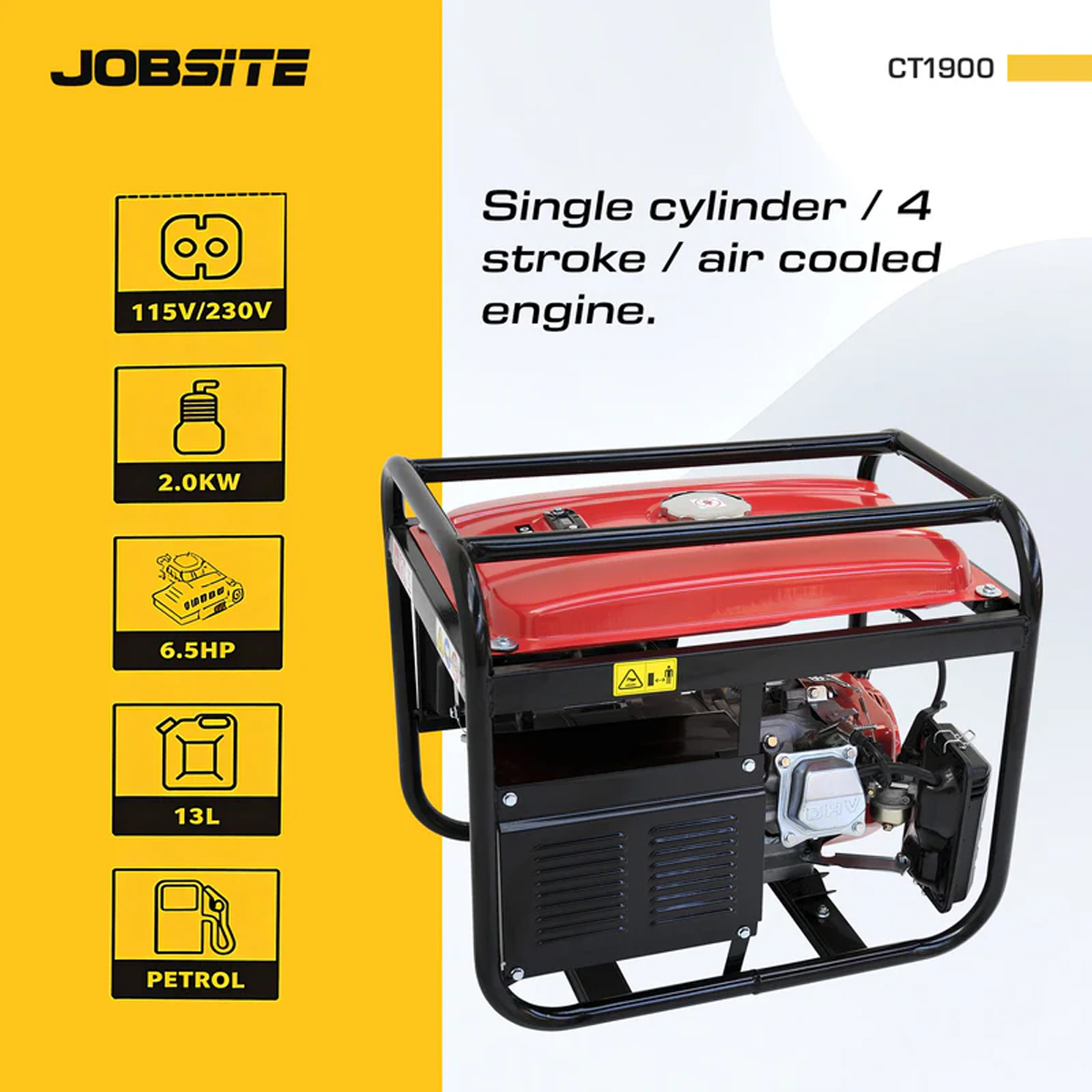Job Site 6.5HP Petrol Generator - Image 5