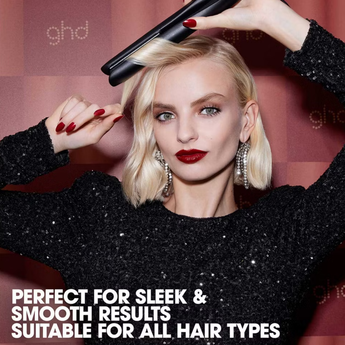 GHD Gold Hair Straightener Gift Set In Black - Image 3