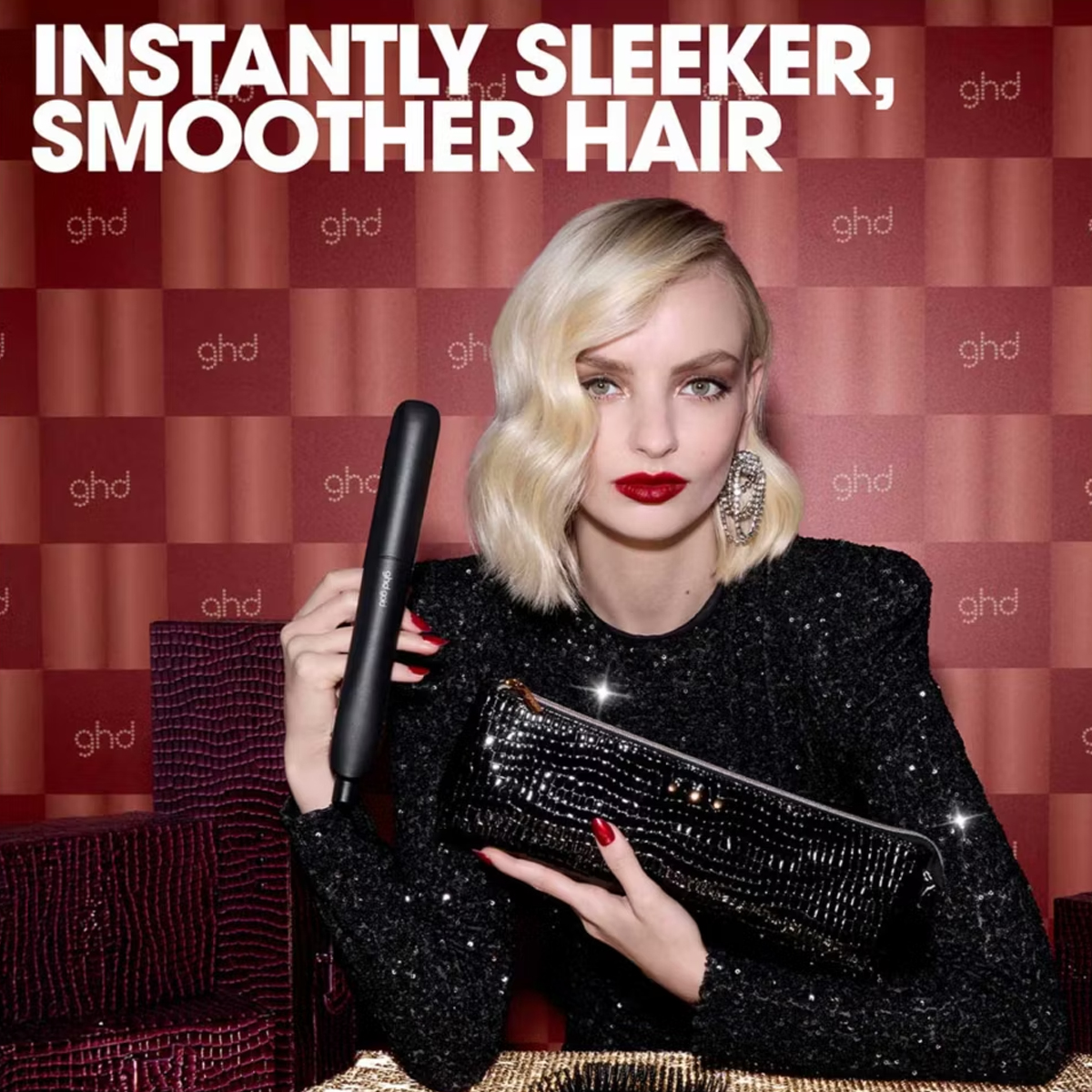 GHD Gold Hair Straightener Gift Set In Black - Image 4
