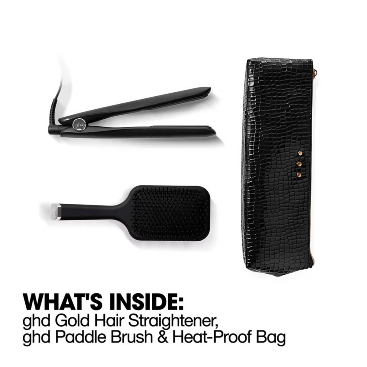 GHD Gold Hair Straightener Gift Set In Black - Image 6