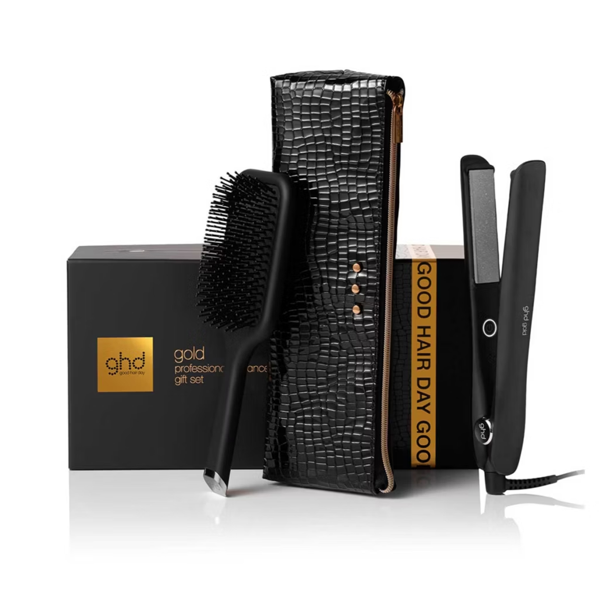 GHD Gold Hair Straightener Gift Set In Black - Image 5