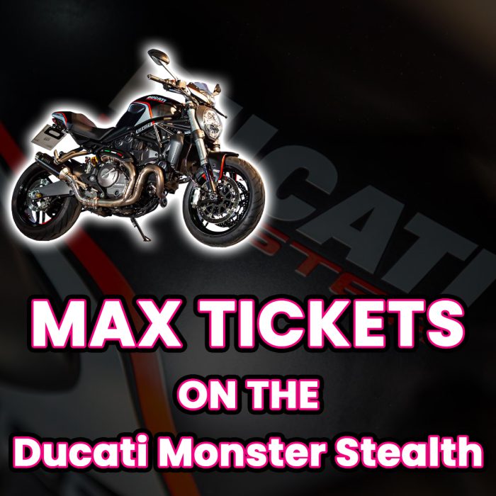 Win Max Tickets on The 2020 Ducati Monster Stealth Edition