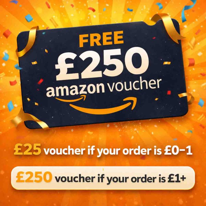 FREE Prize: £250 Amazon Voucher