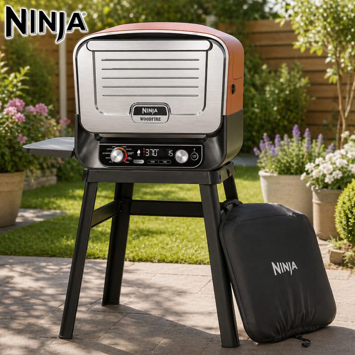 Ninja Woodfire Outdoor Oven and BBQ Smoker with Stand & Cover