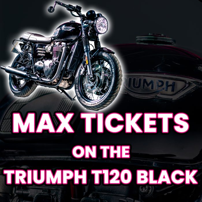 Win Max Tickets on The Triumph Bonneville 1200 T120 Black