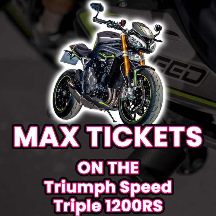 Ticket Bundle Comp: Max Tickets on The Triumph Speed Triple
