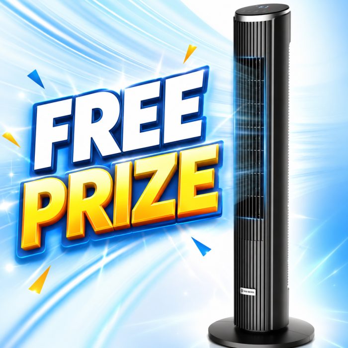 FREE PRIZE: Ateroll Silent Tower Fan