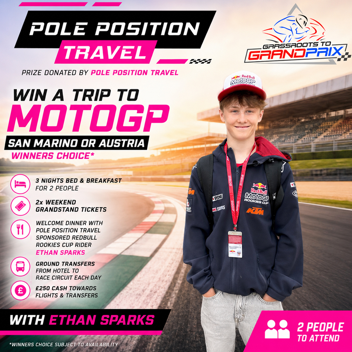 MotoGP Weekend Grassroots Fund Raiser – Misano or Red Bull Ring