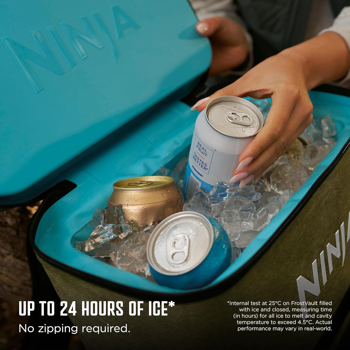 Ninja FrostVault Go 24-Can Backpack Soft Cooler & Ninja Thirsti Travel Bottle - Image 3