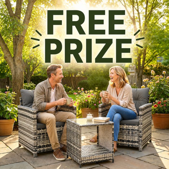 FREE PRIZE: Outsunny 3 Piece Rattan Bistro Set