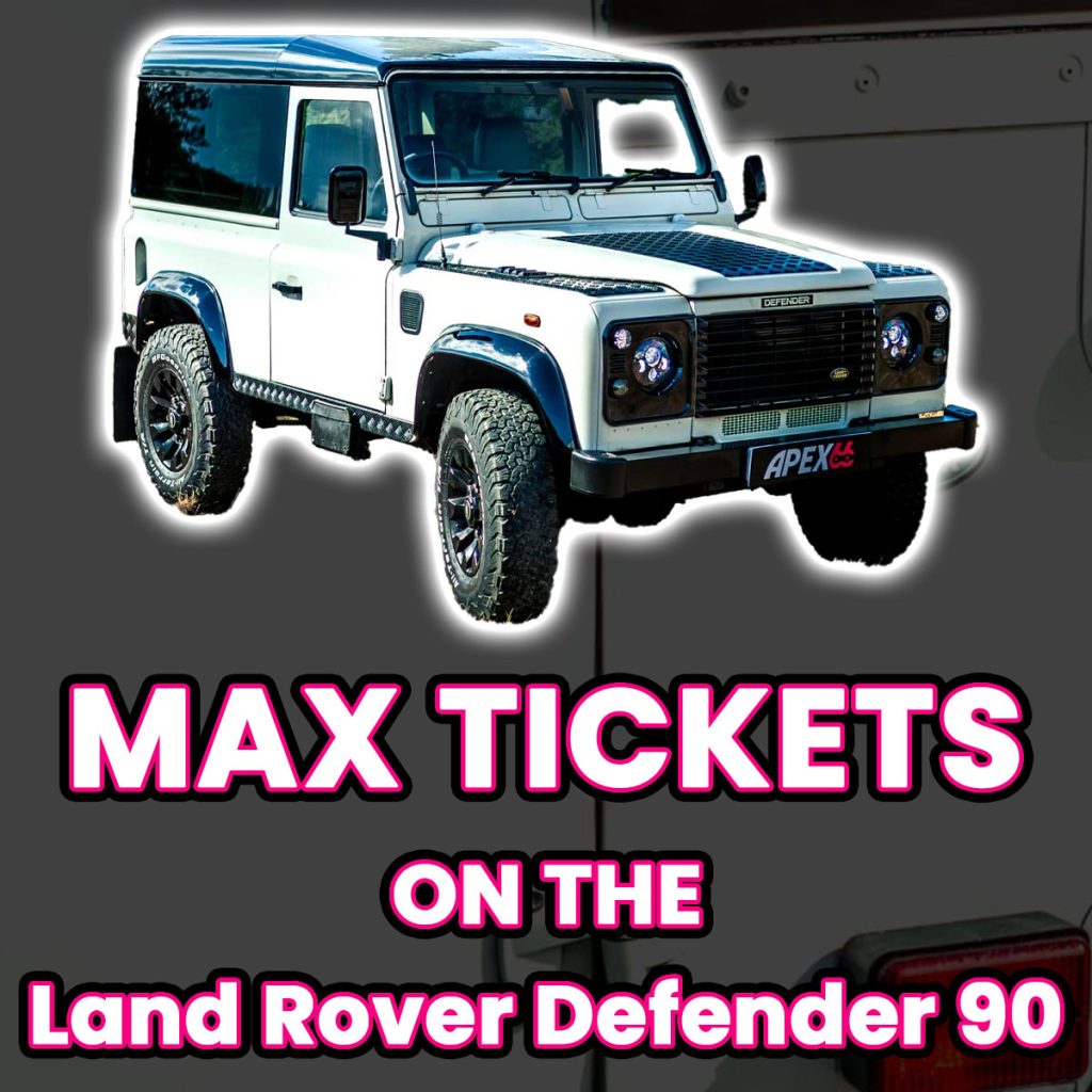 Ticket Bundle Comp: Max Tickets on The Land Rover Defender 90