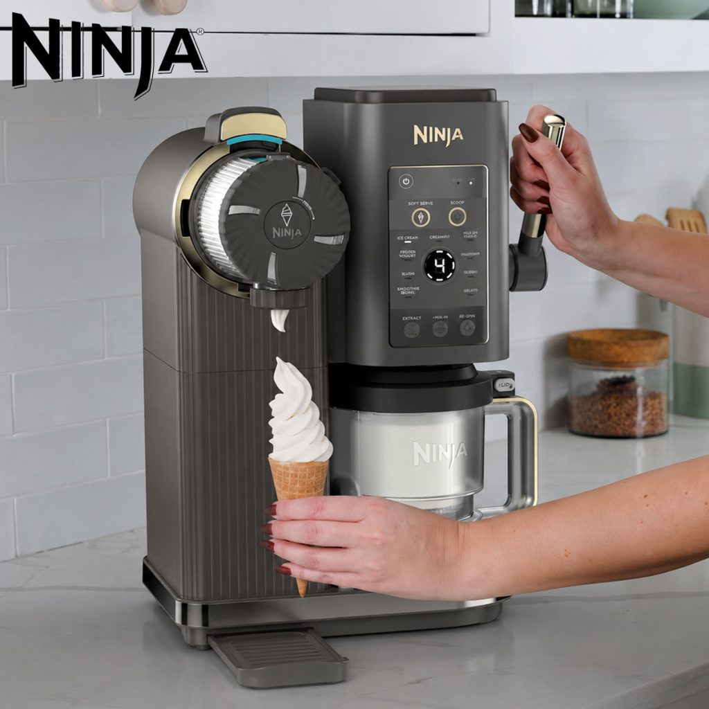 Ninja CREAMi Scoop & Swirl 13-in-1 Ice Cream and Soft Serve Maker...