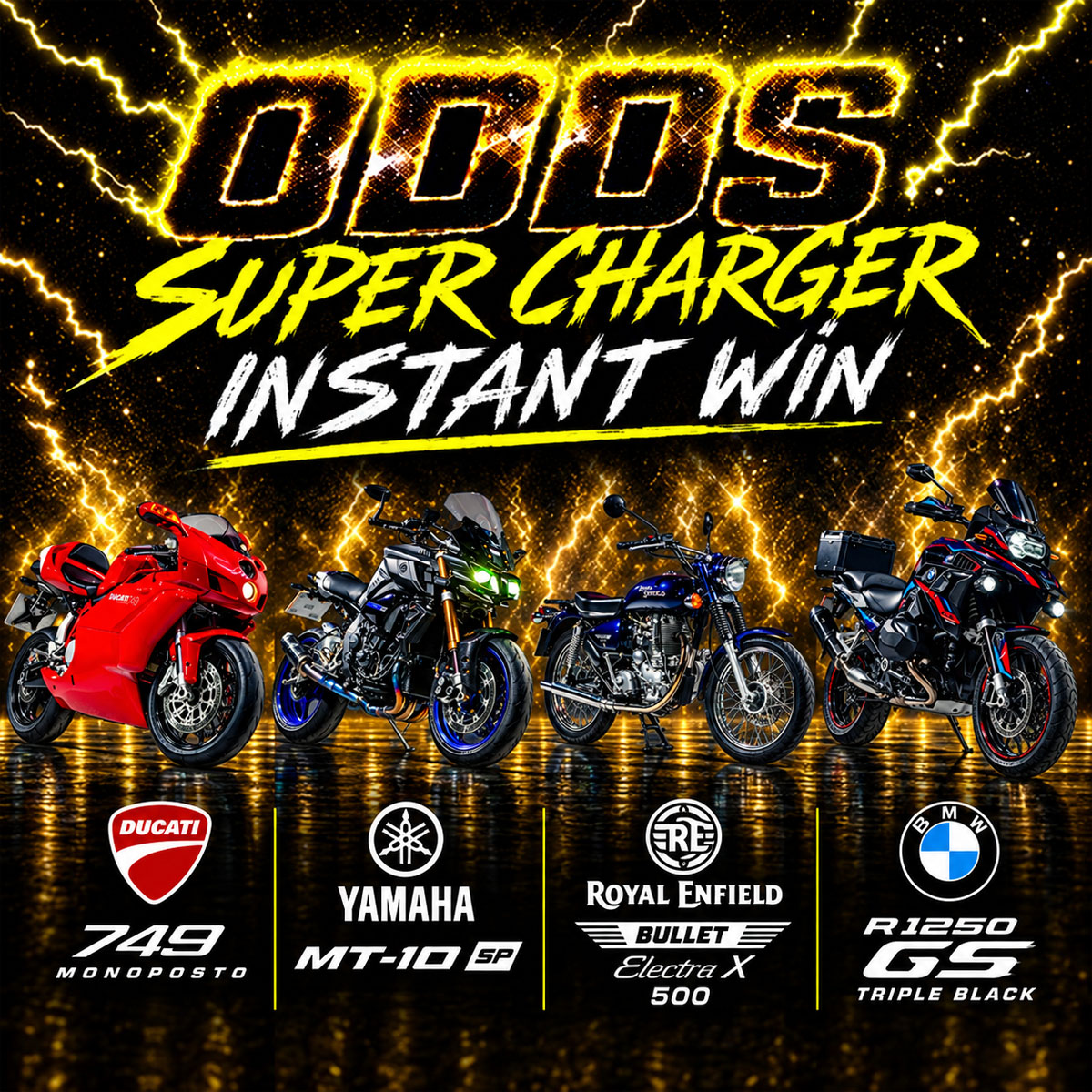 Odds Supercharger (1 in 5 wins) – 200+ Instant Wins