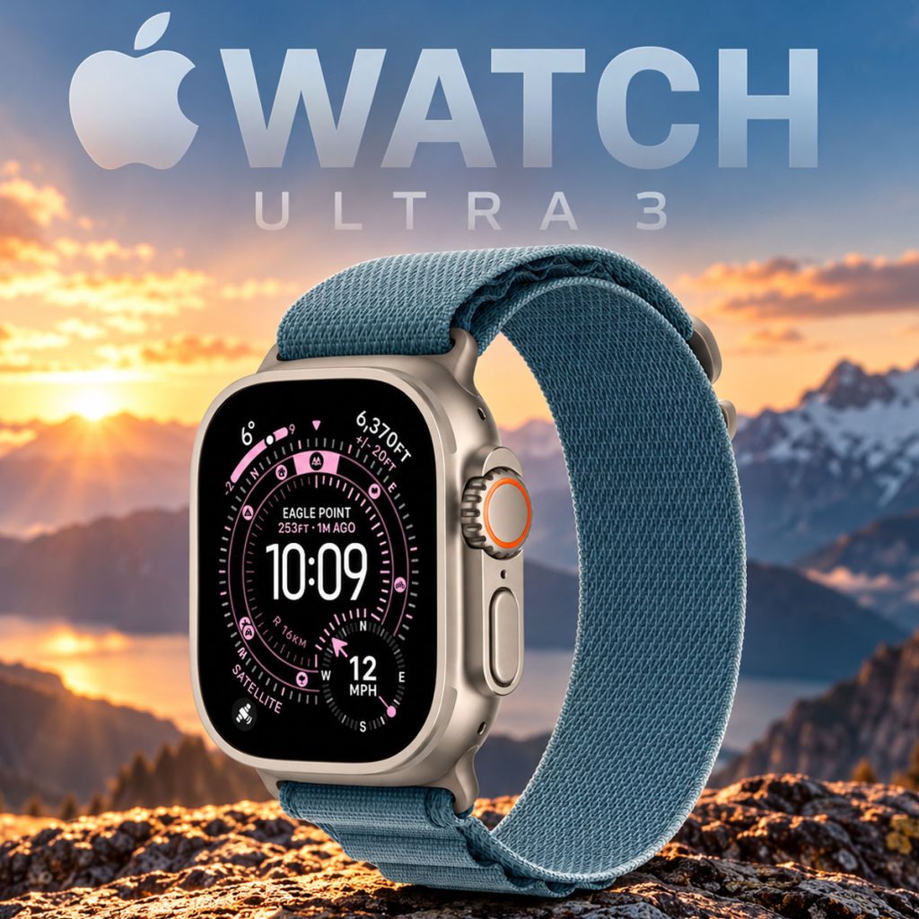 Apple Watch Ultra 3 GPS & Light Blue Alpine Loop