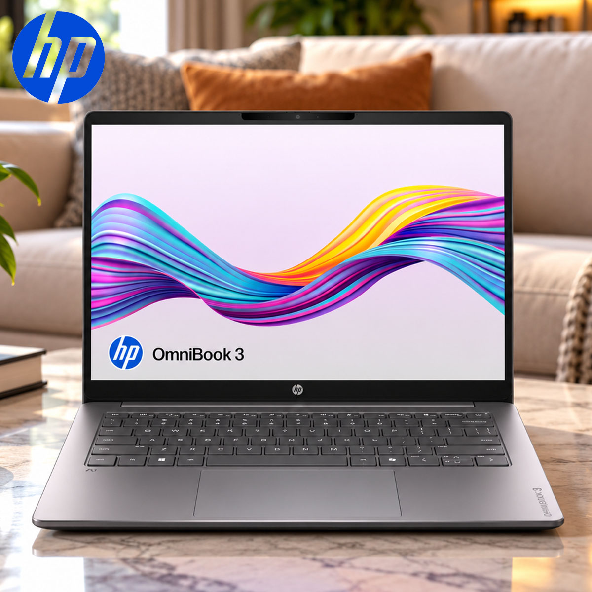 HP OmniBook 3 OLED Laptop – Snapdragon X – Silver