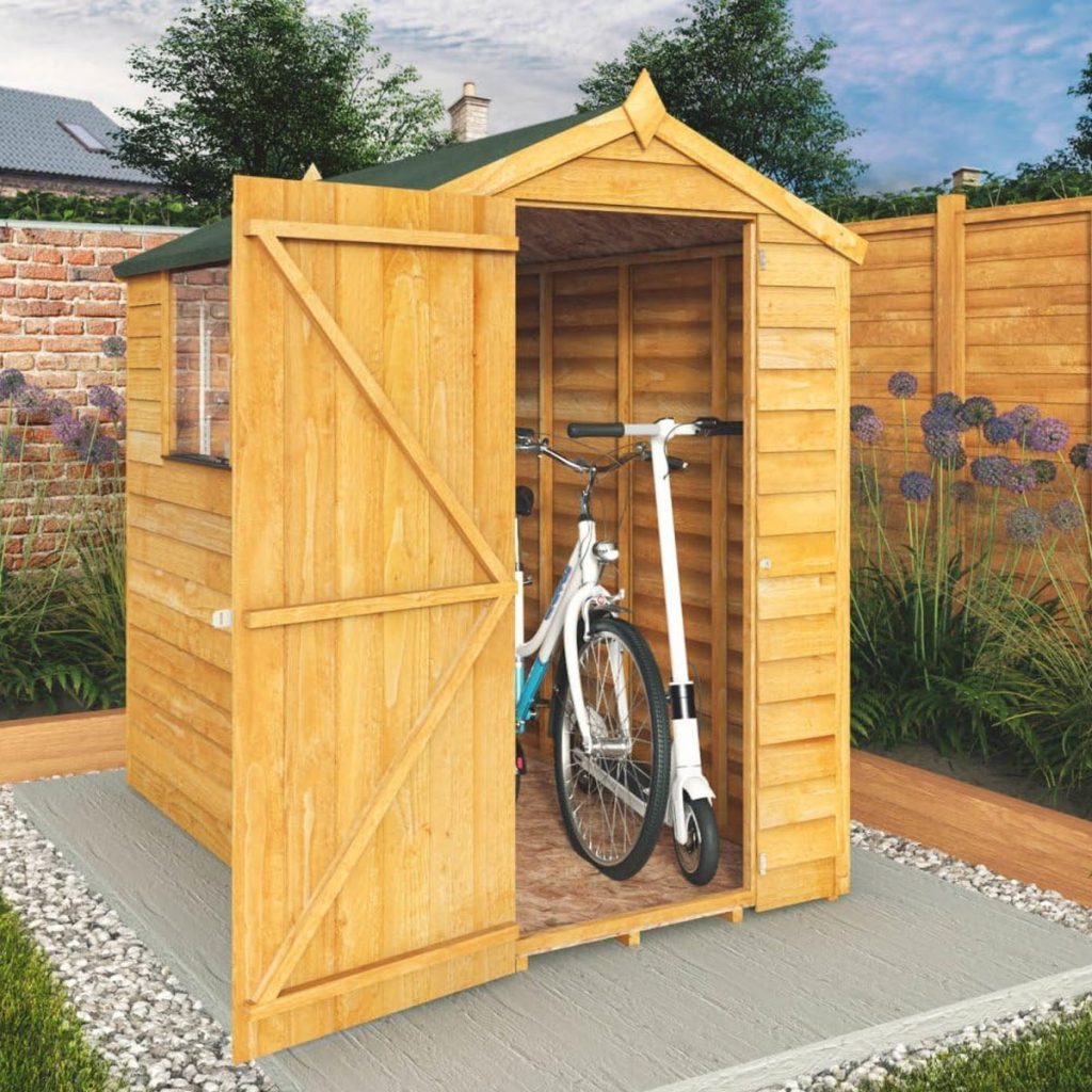 Mercia 6 x 4 ft Overlap Apex Wooden Garden Shed