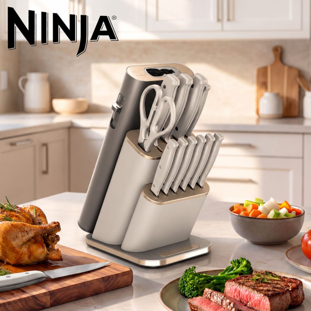 Ninja StaySharp 13-Piece Knife Block Set with Removable Knife Sharpene...