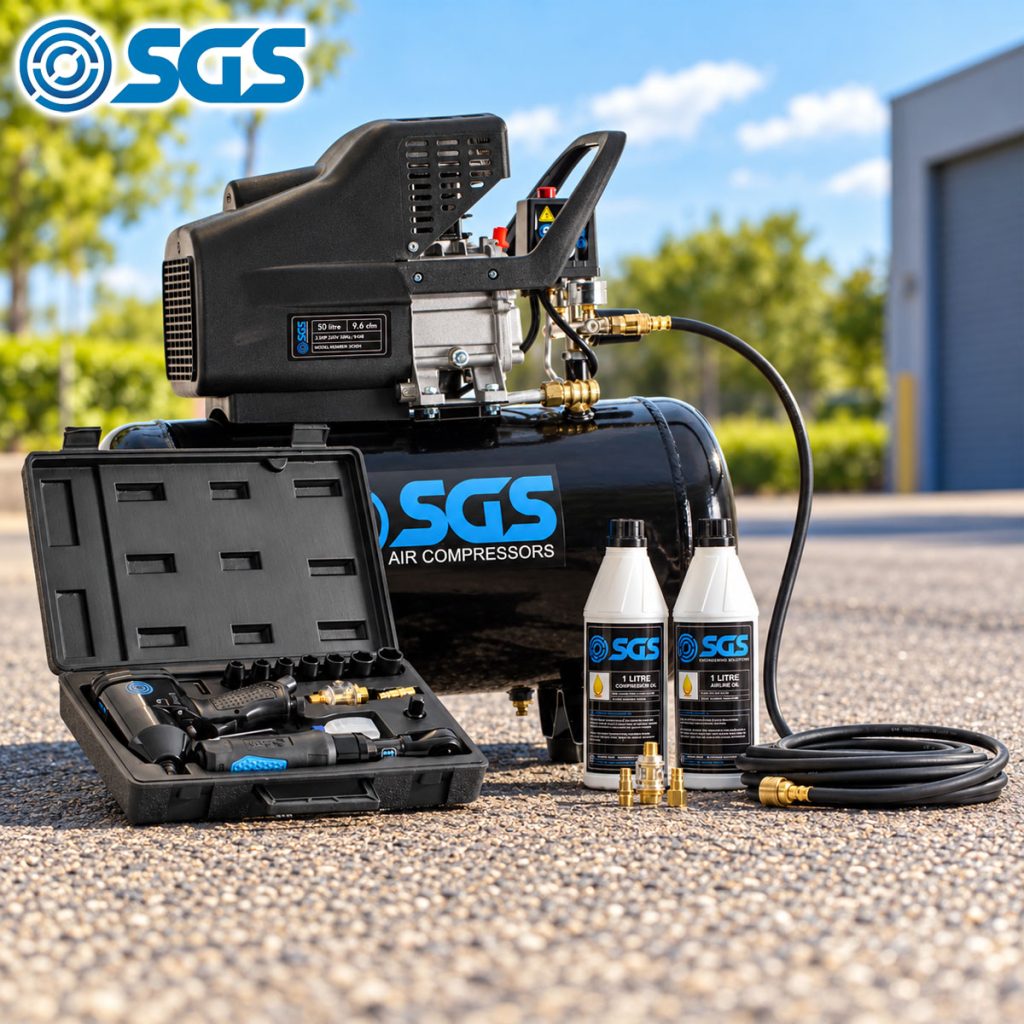 SGS 50 Litre Direct Drive Air Compressor & Ratchet Kit