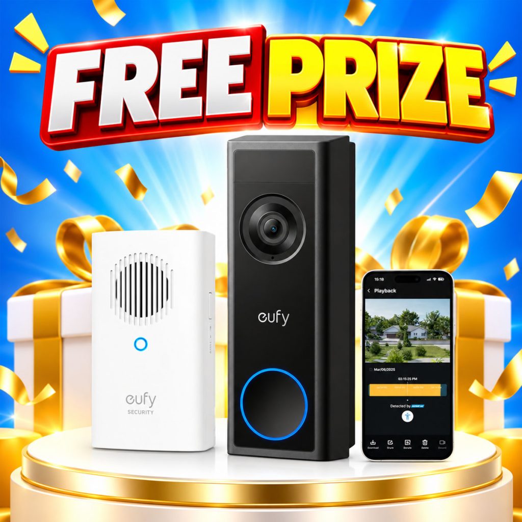 FREE PRIZE: eufy Security Video Doorbell Camera Wireless with Chime