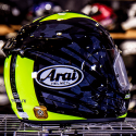 Arai Helmet -black and yellow rearpng